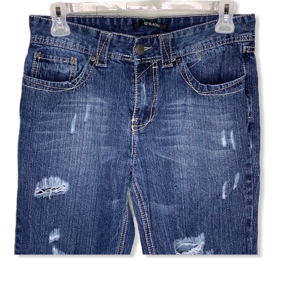 Just Black Bootcut Distressed Jeans - Picture 2 of 7